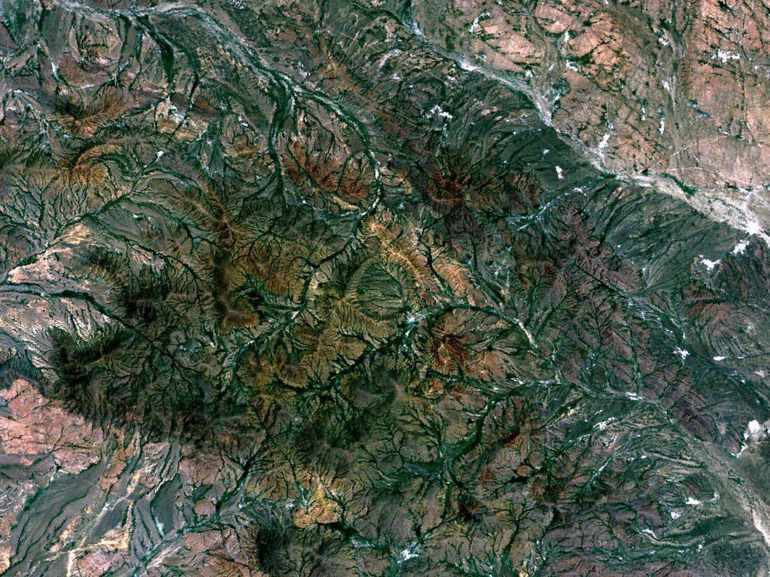 Shunak crater,satellite image