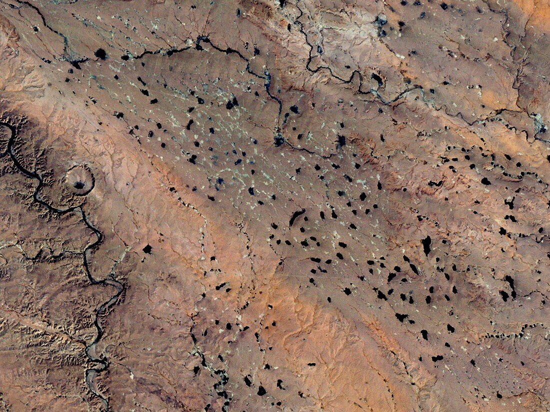 Talemzane crater,satellite image