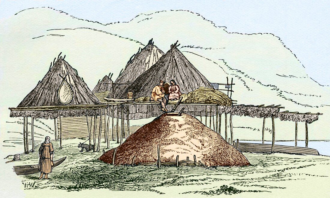 Kamchatka settlement,artwork