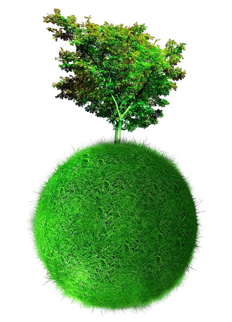 Green planet,conceptual artwork