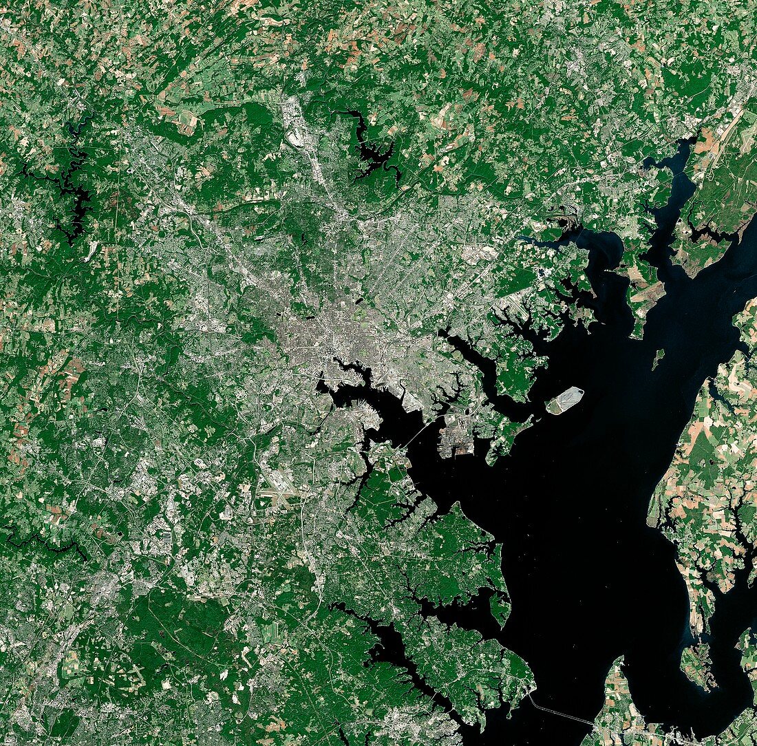 Baltimore,USA,satellite image