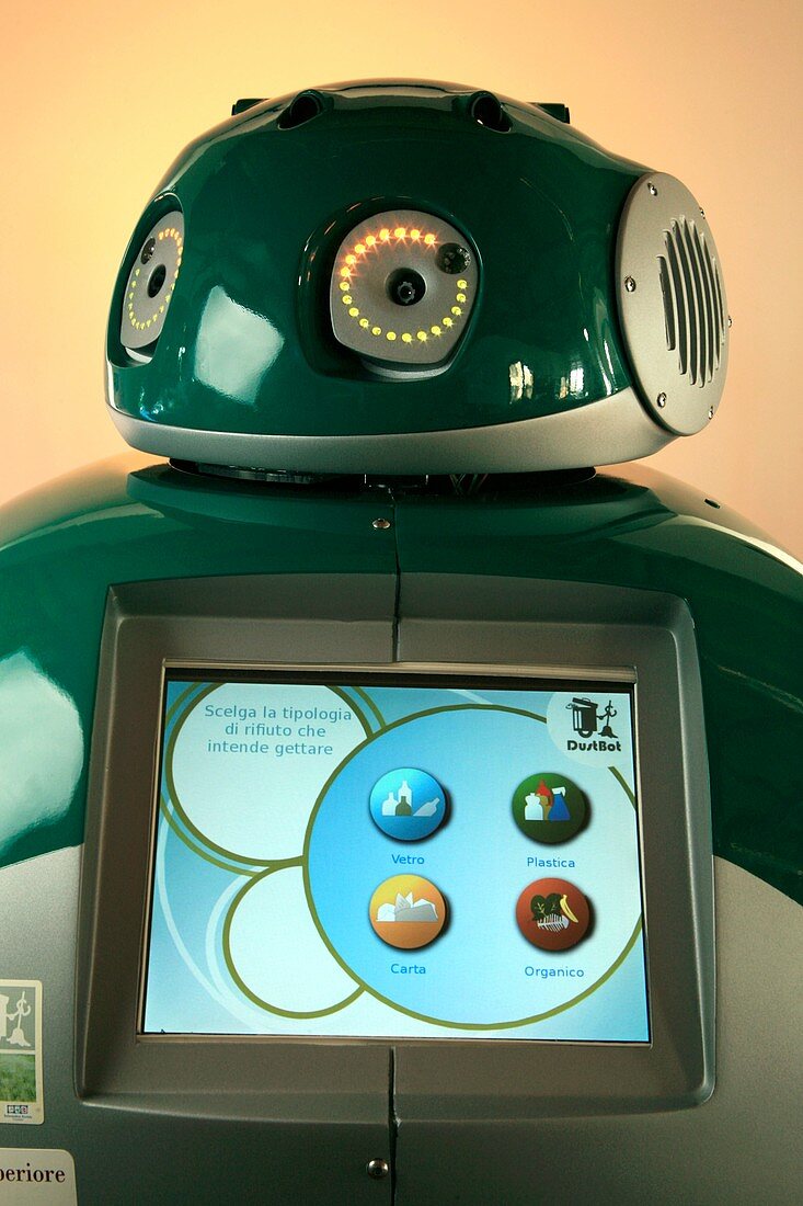 DustBot robot display screen