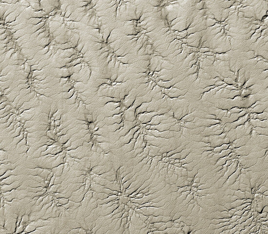 South polar ice on Mars,satellite image