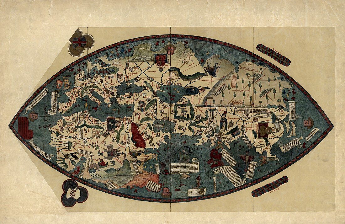 Genoese world map,1450