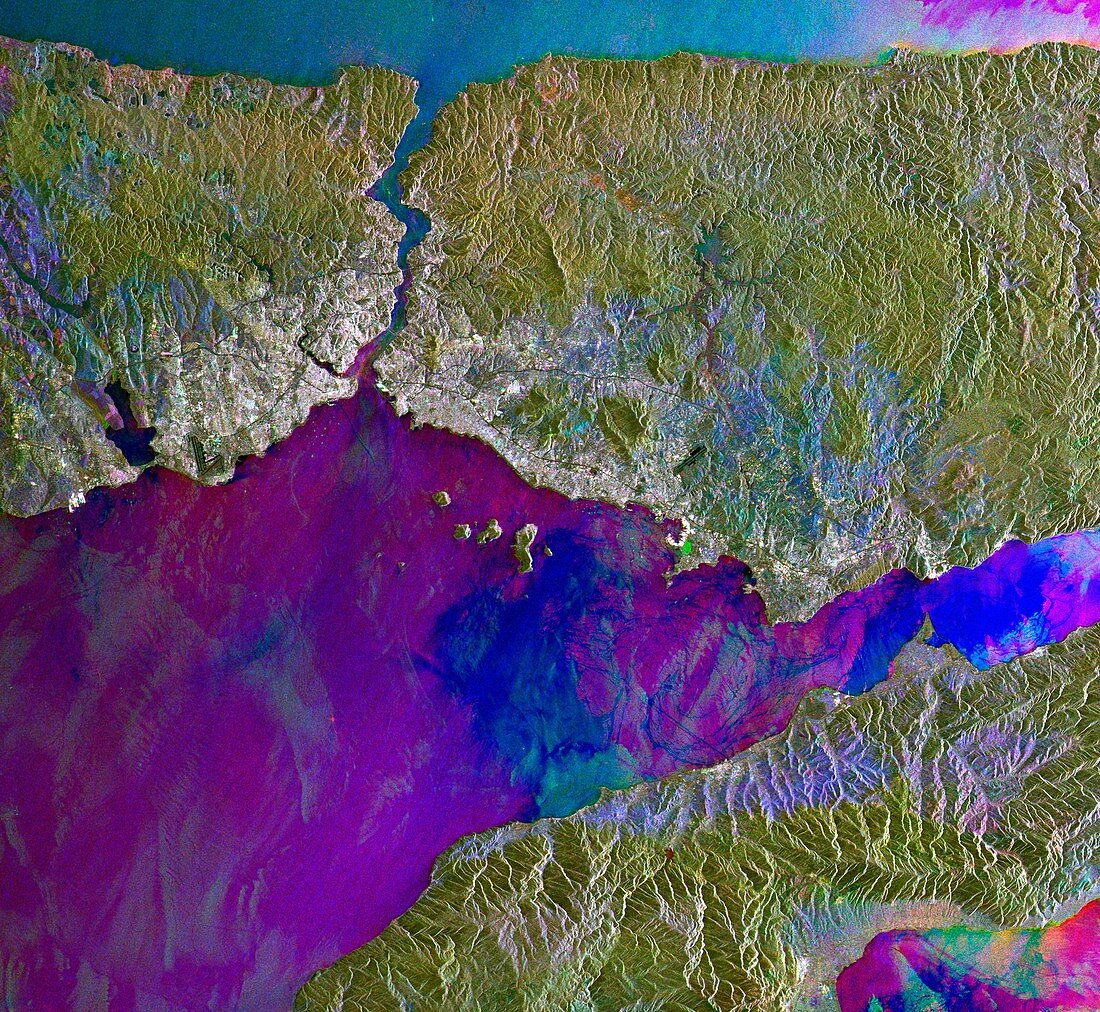 Bosphorus Strait,satellite radar image