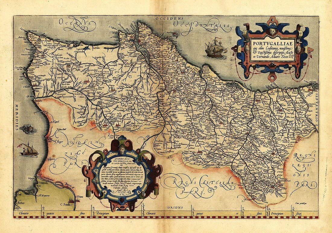 Ortelius's map of Portugal,1570