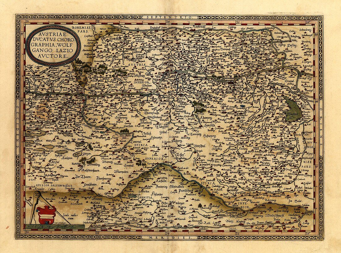 Ortelius's map of Austria,1570