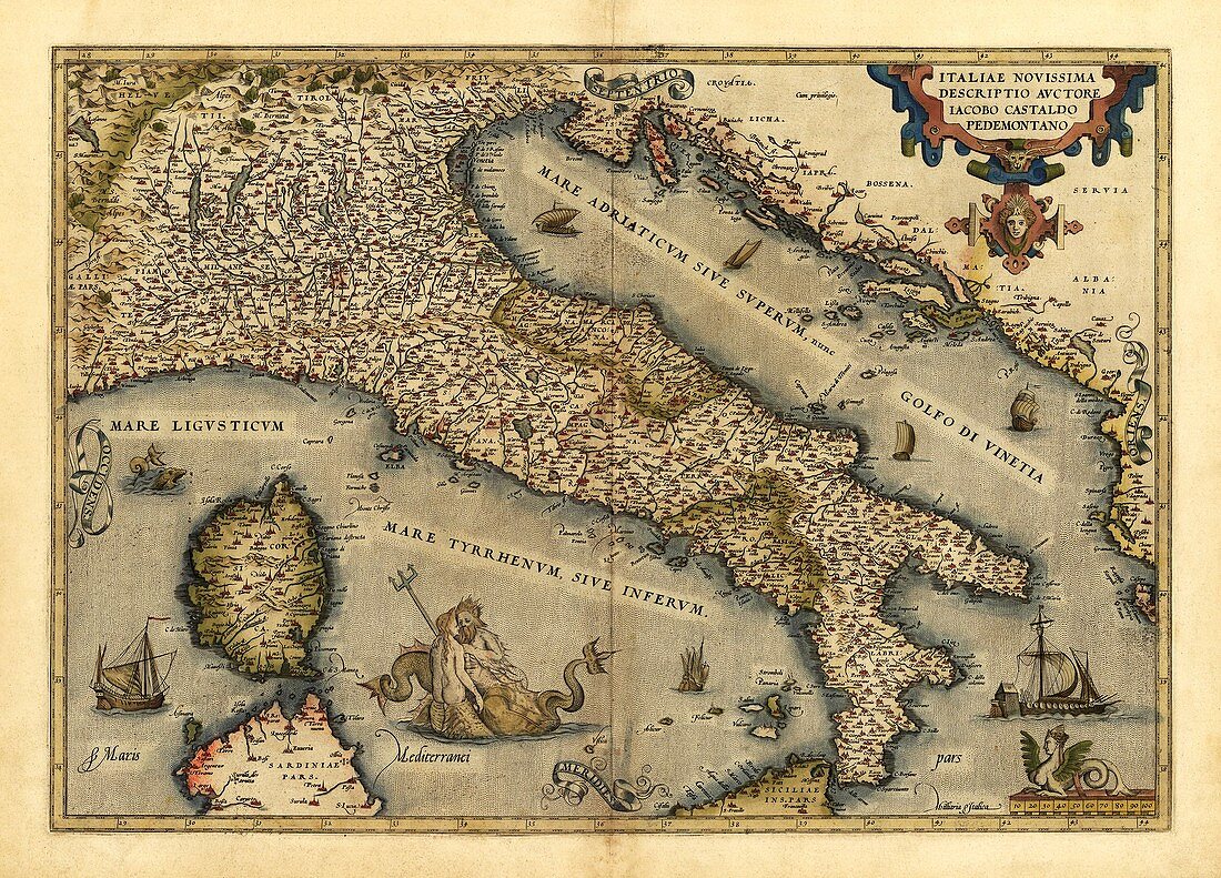 Ortelius's map of Italy,1570