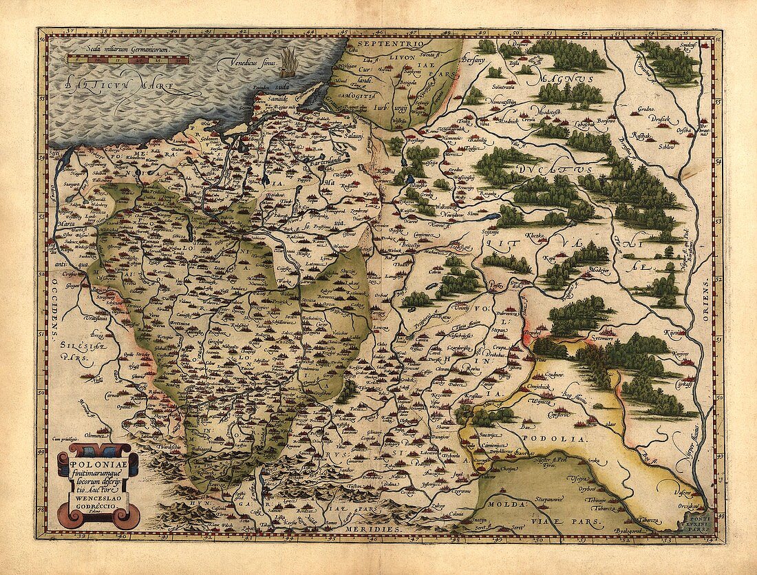 Ortelius's map of Poland,1570