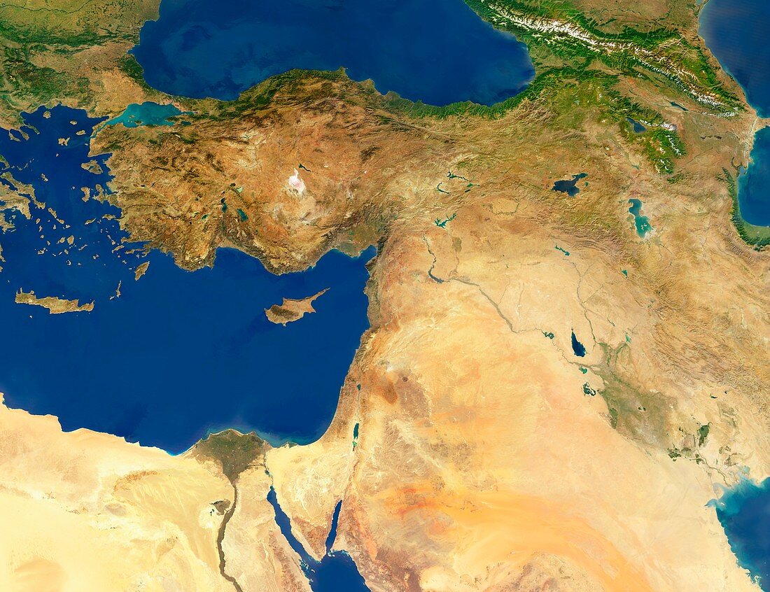 Middle East,satellite image