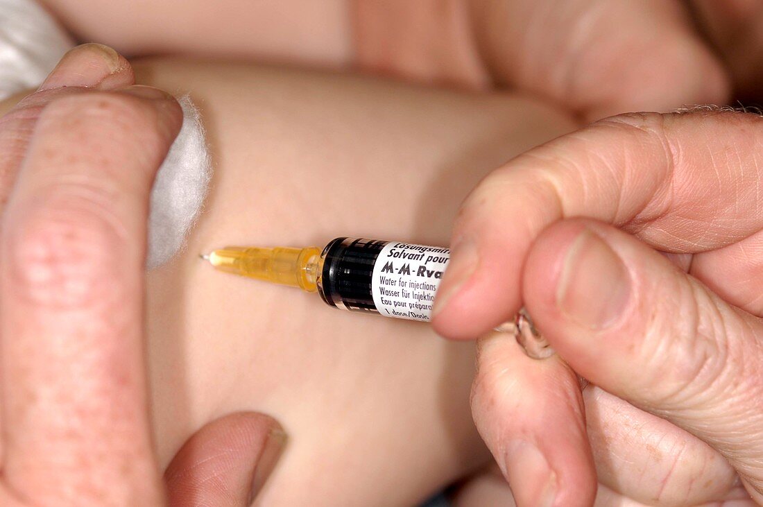 Inoculation with MMR vaccine