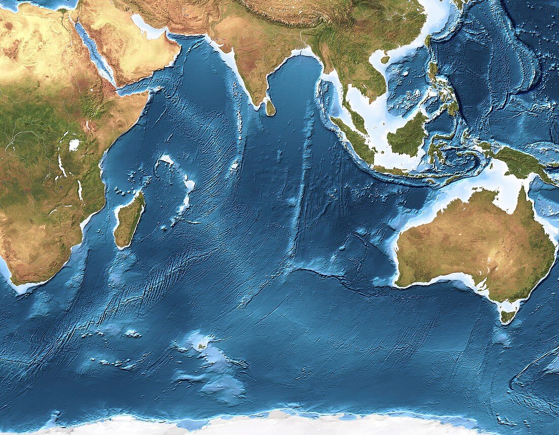 Indian Ocean sea floor topography