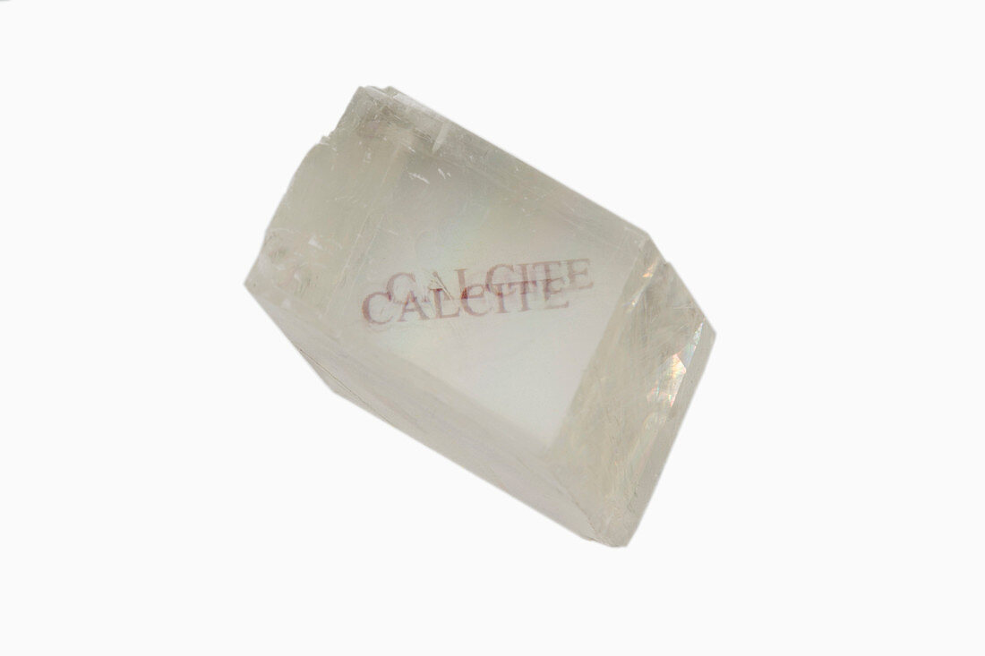 Double refraction of light in calcite