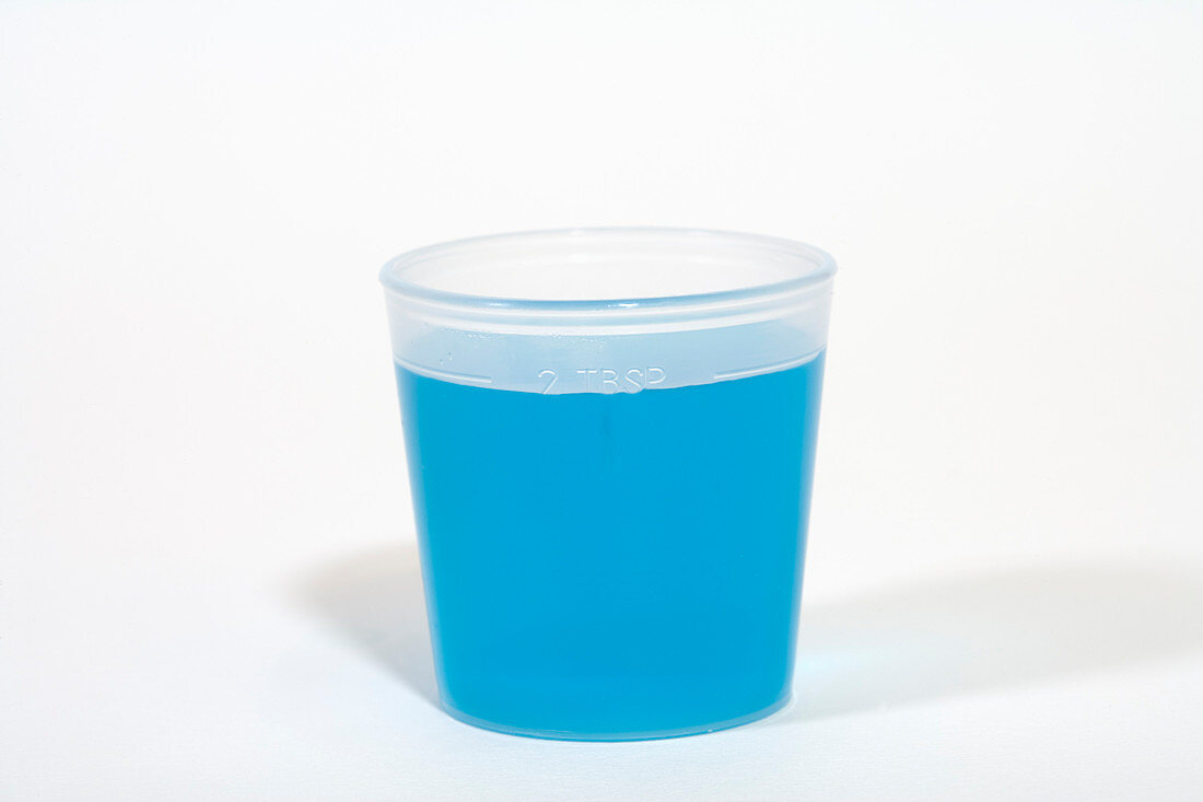 Cough medicine in a cup