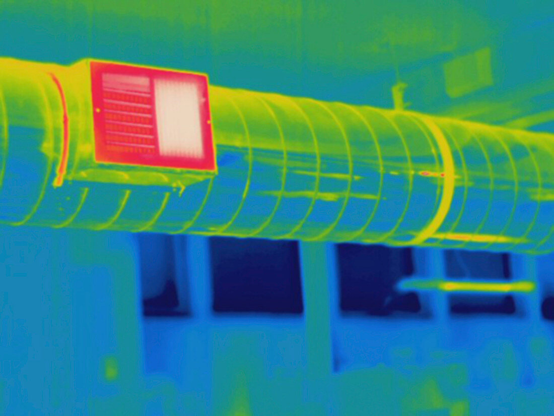 Thermogram,Heating duct,temp variation