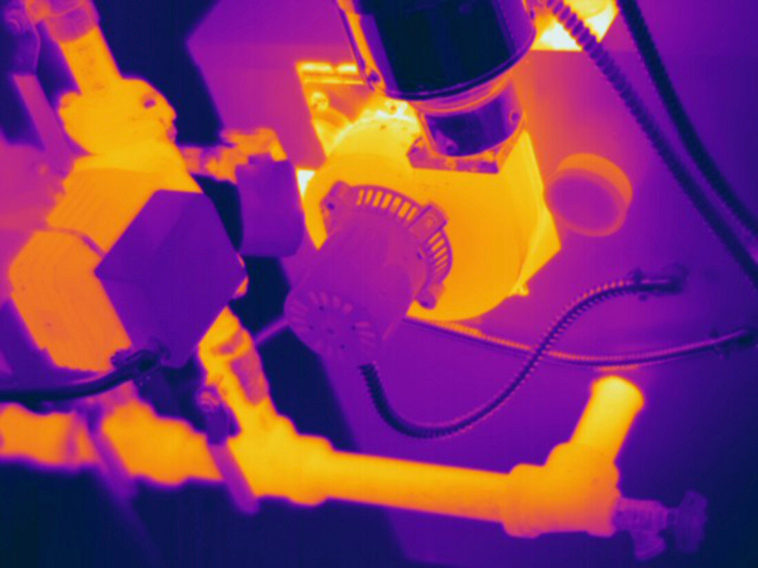 Thermogram showing temperature variation