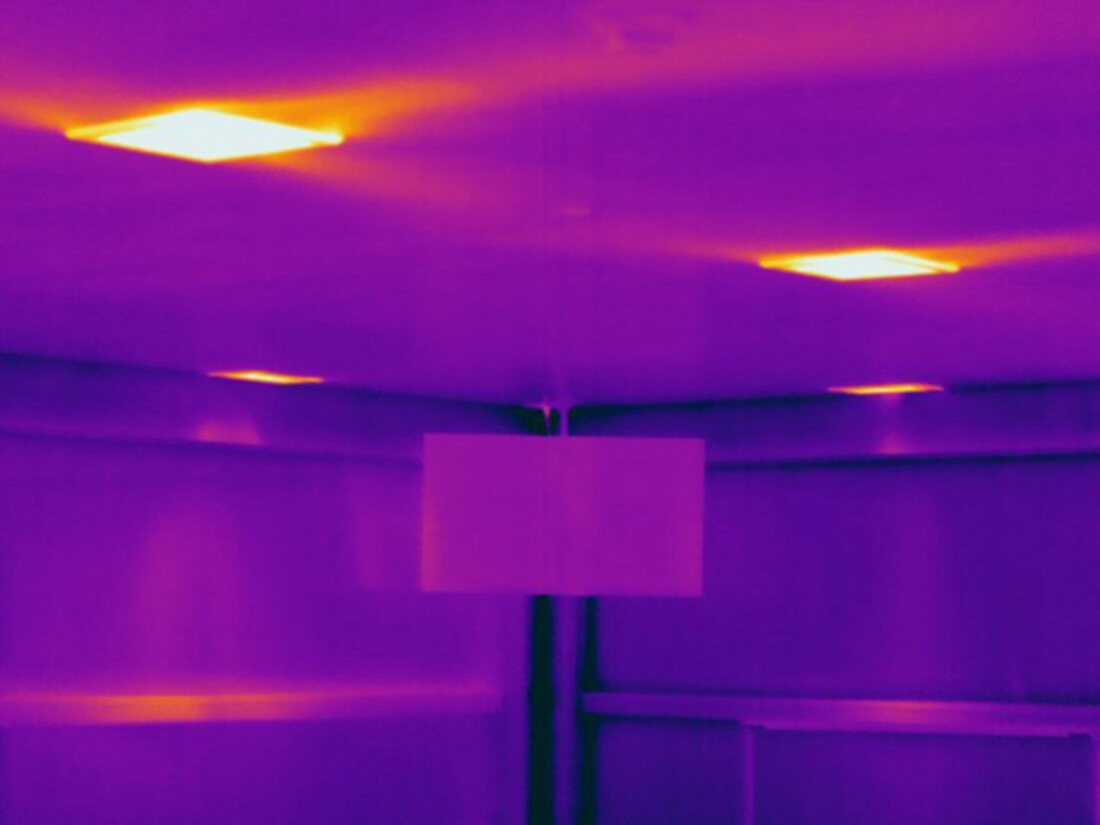 Thermogram,heating vent,temp variation