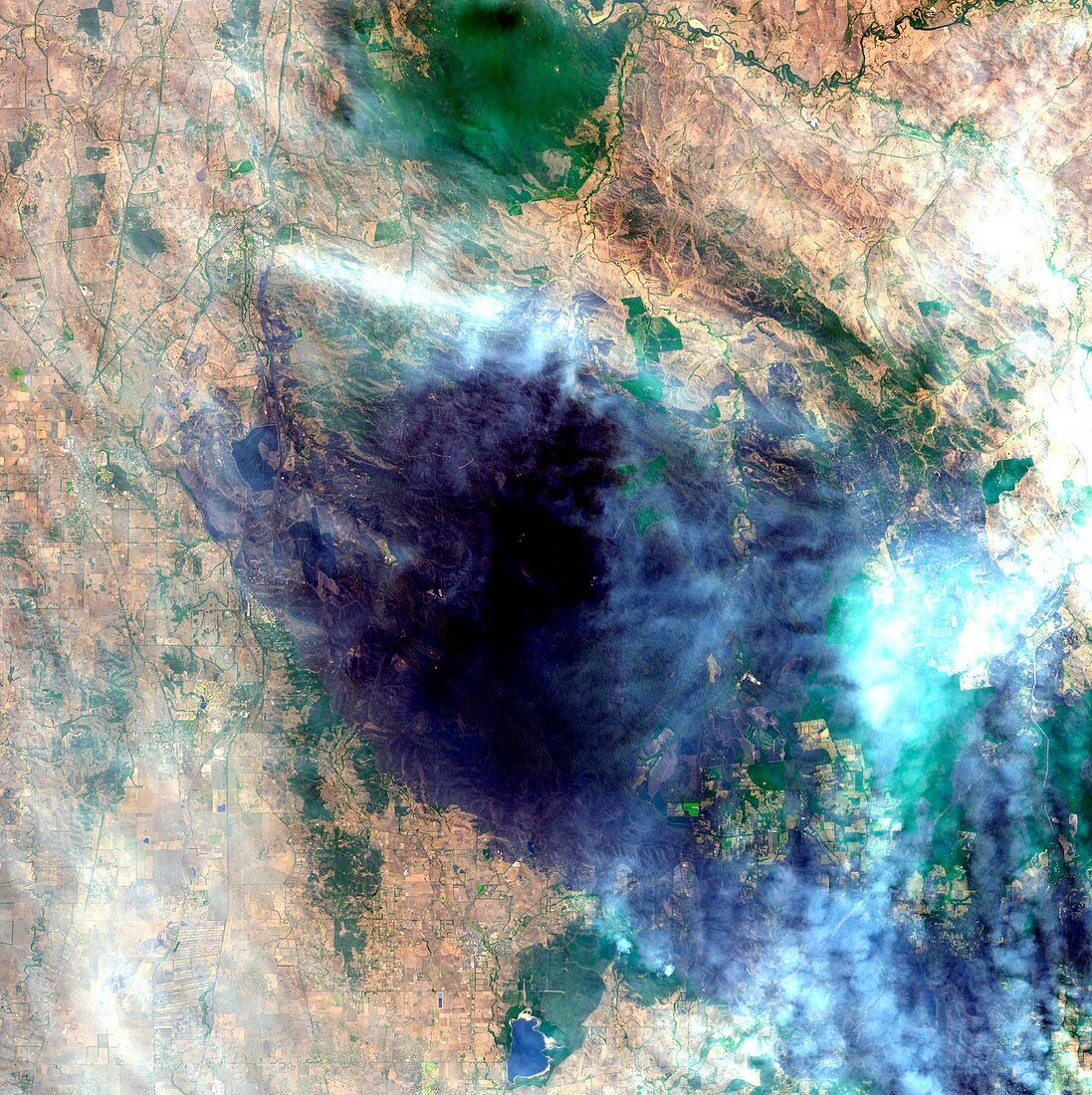 Australian bushfire 2009,satellite image