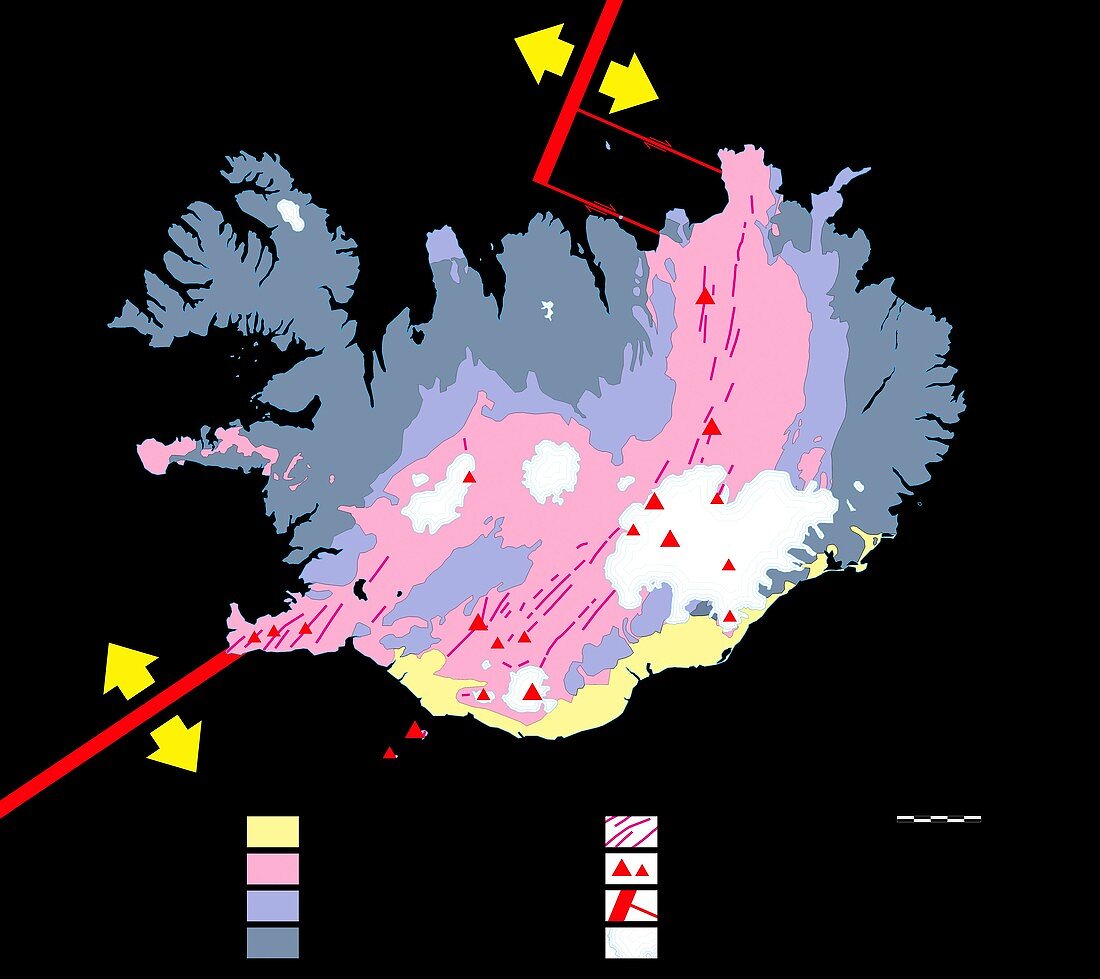 Geological map of Iceland