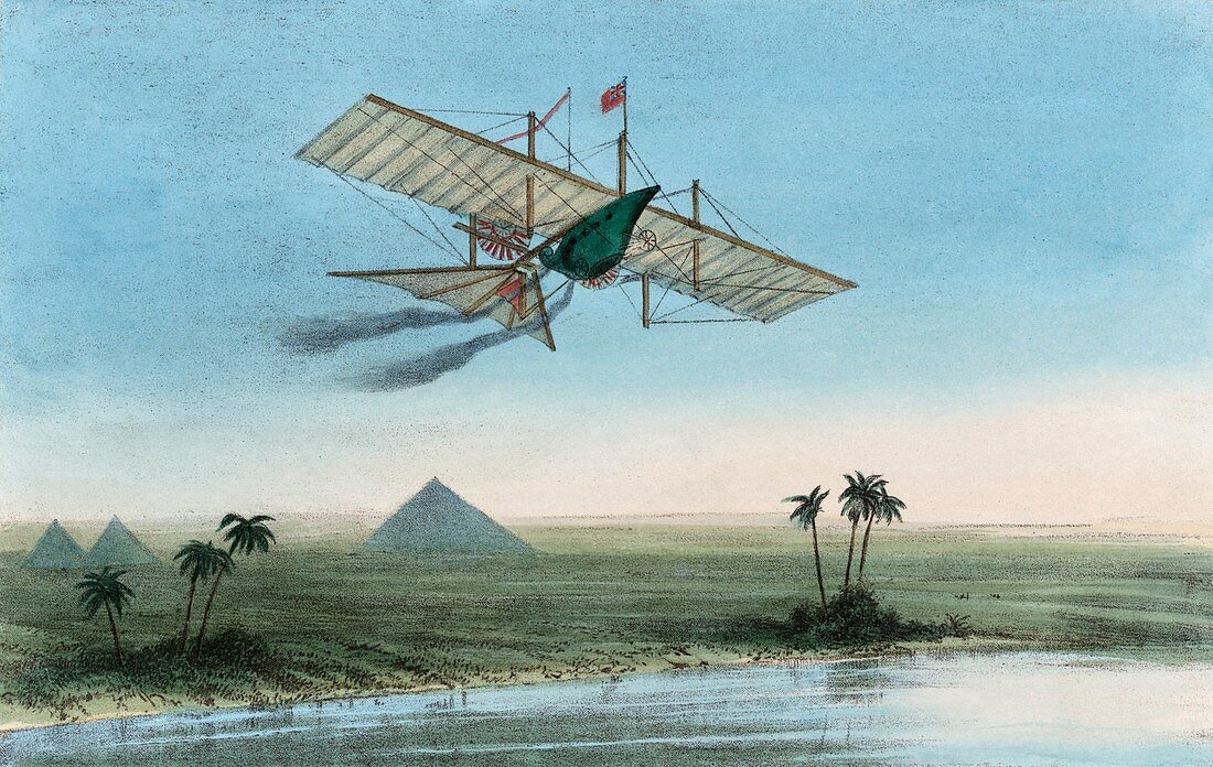 Ariel steam aircraft,1843 advert