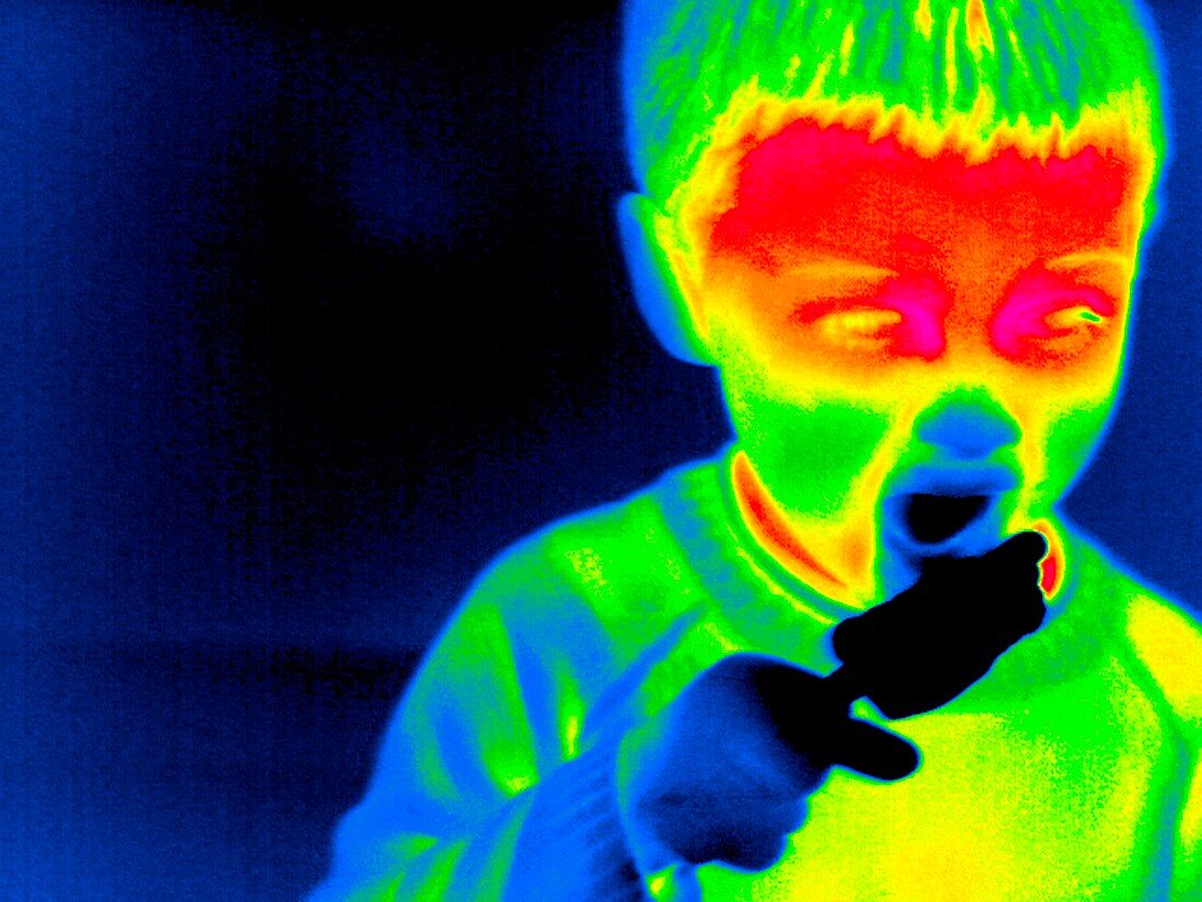 Eating an iced lolly,thermogram