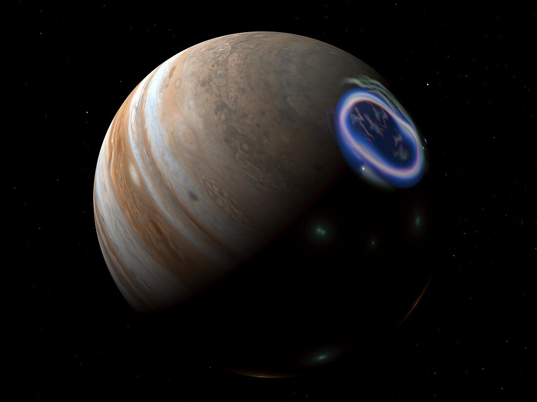 Aurora on Jupiter,artwork