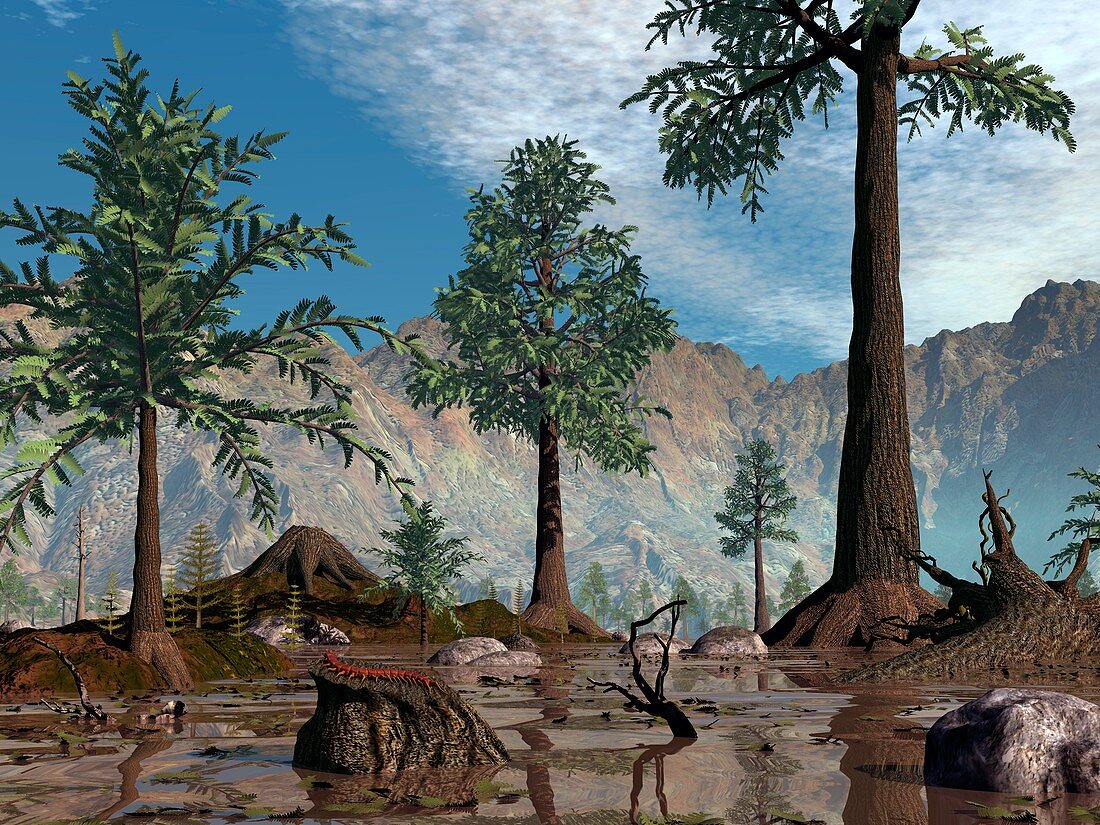 Prehistoric trees,artwork