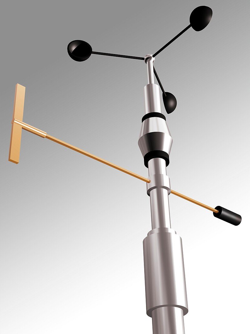 Computer artwork of an anemometer