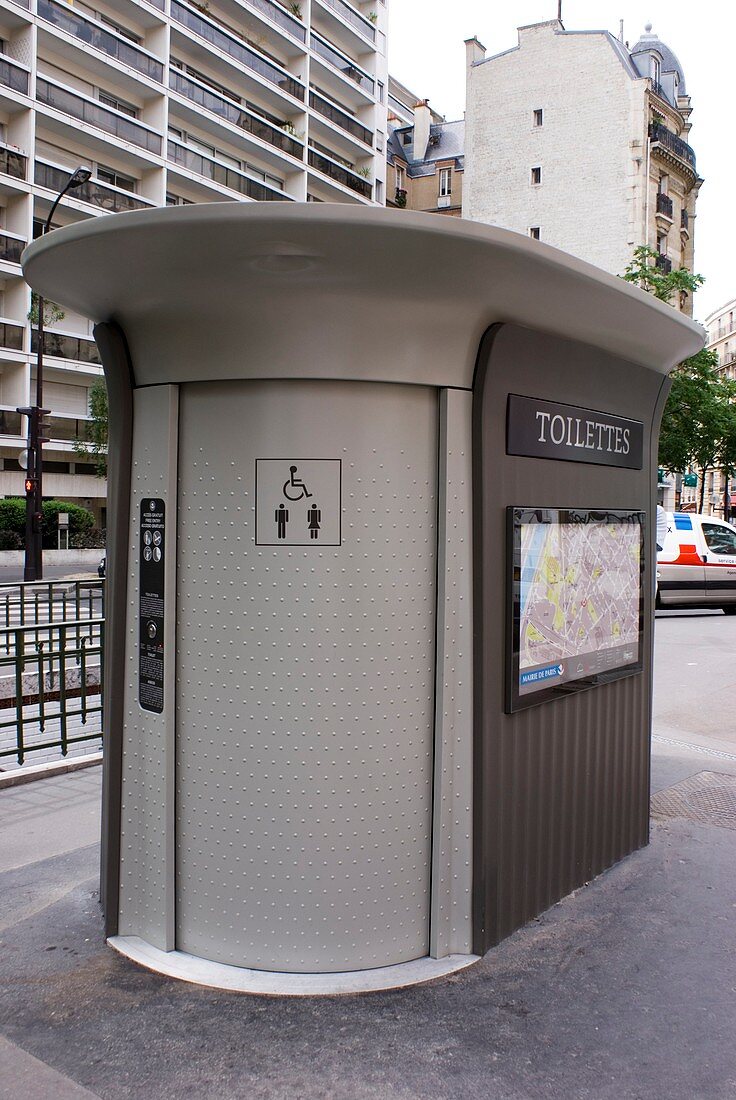 Street toilet in Paris