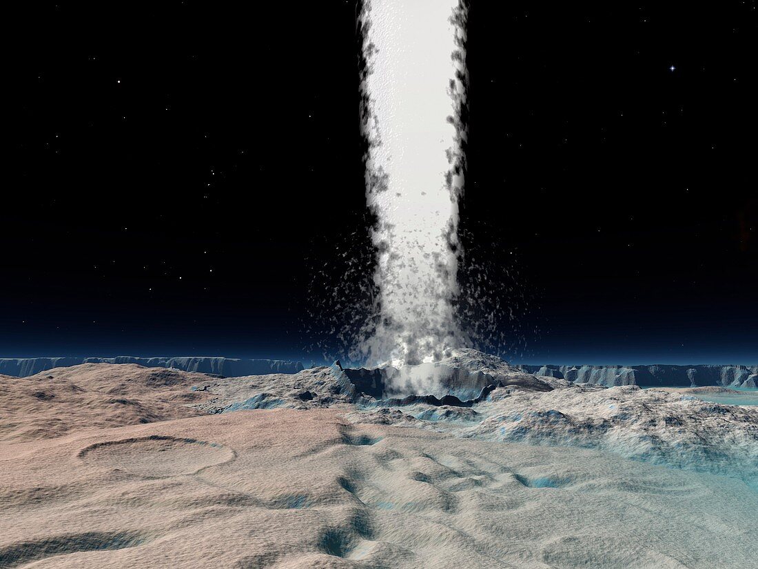 Ice volcano on Triton,artwork