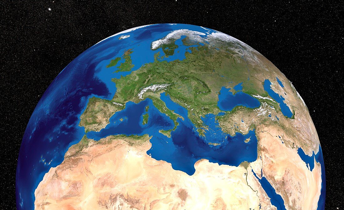 Mediterranean Sea,satellite image