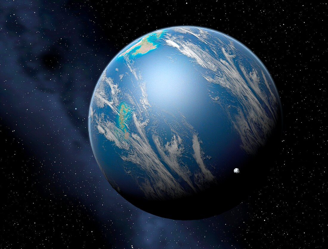 Earth-like extrasolar planet,artwork
