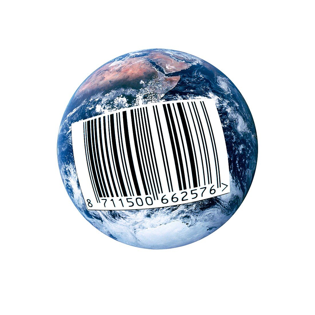 Barcoded Earth,conceptual image