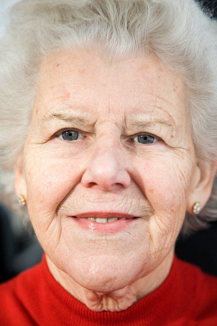 Elderly woman smiling