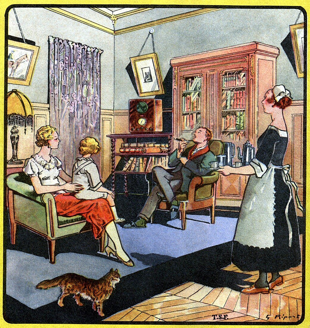 Family life,1930s artwork