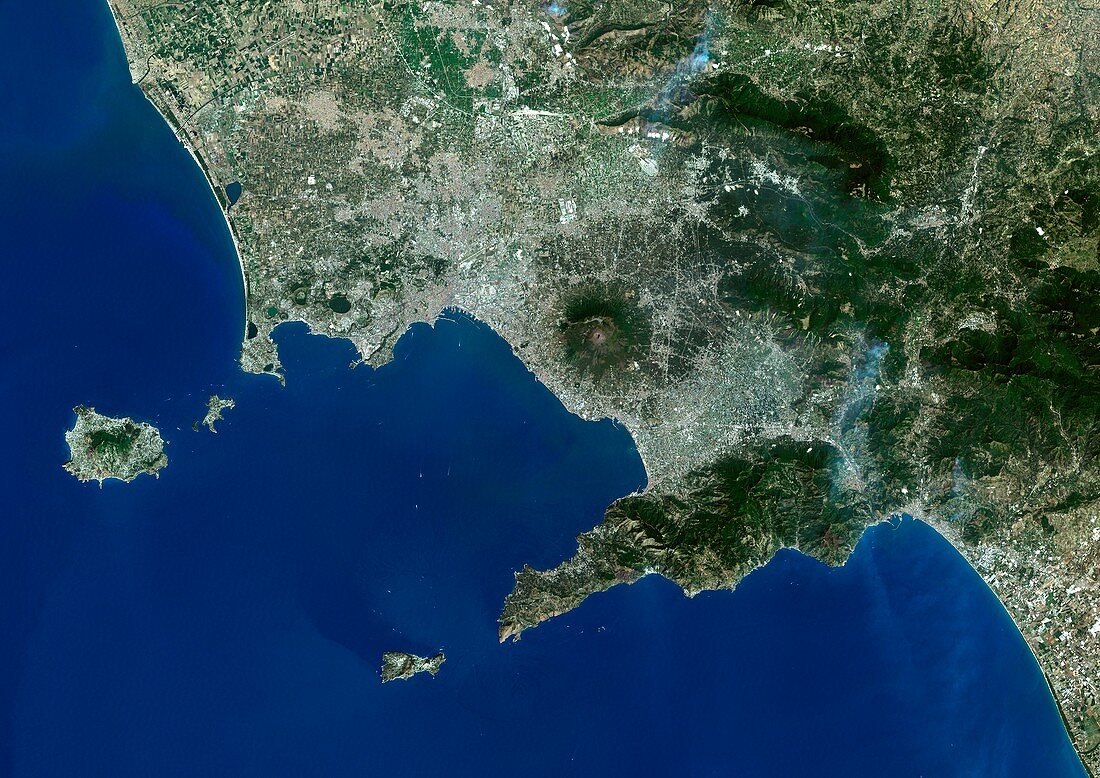 Gulf of Naples,Italy,satellite image