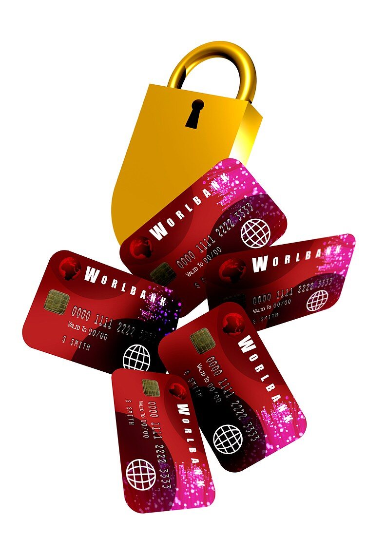 Credit card security,conceptual artwork