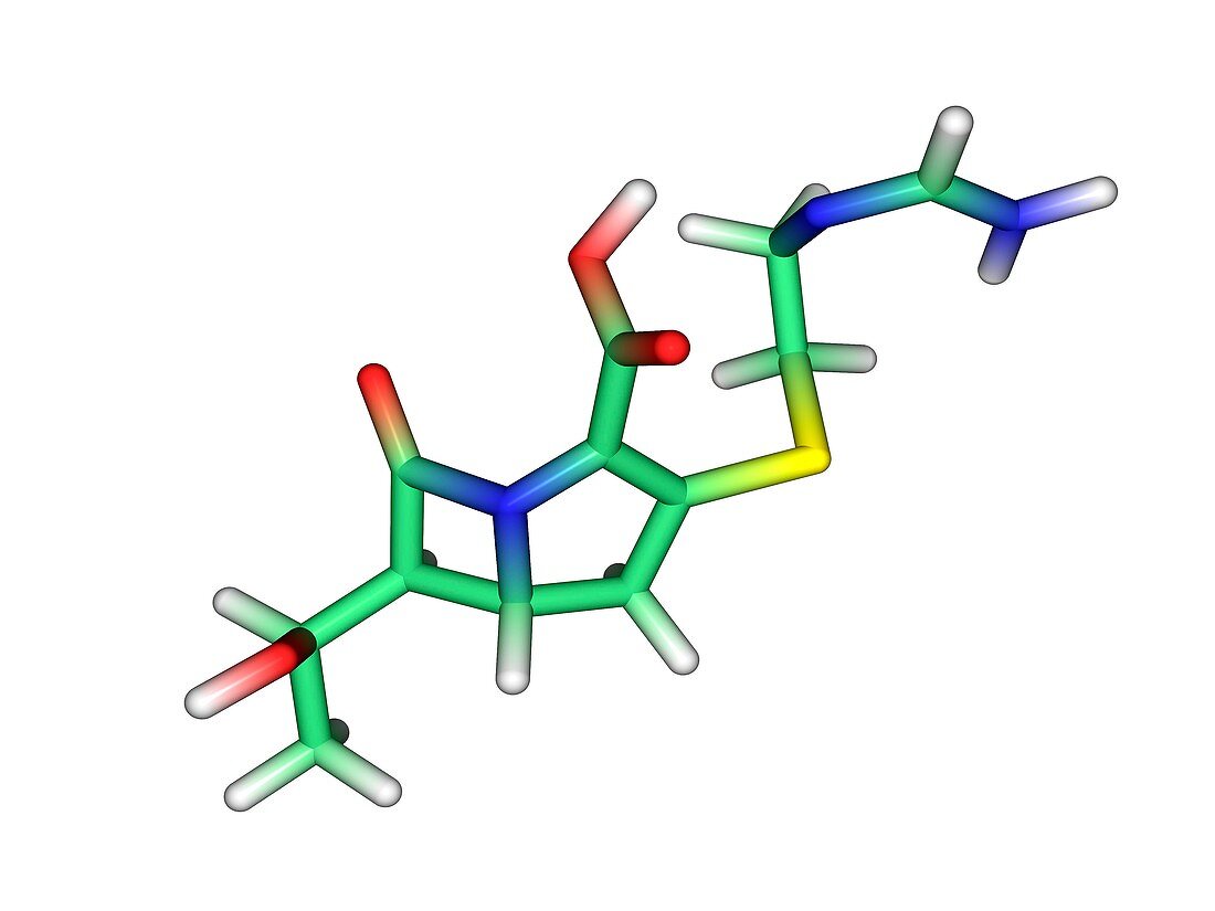 Imipenem antibiotic drug molecule