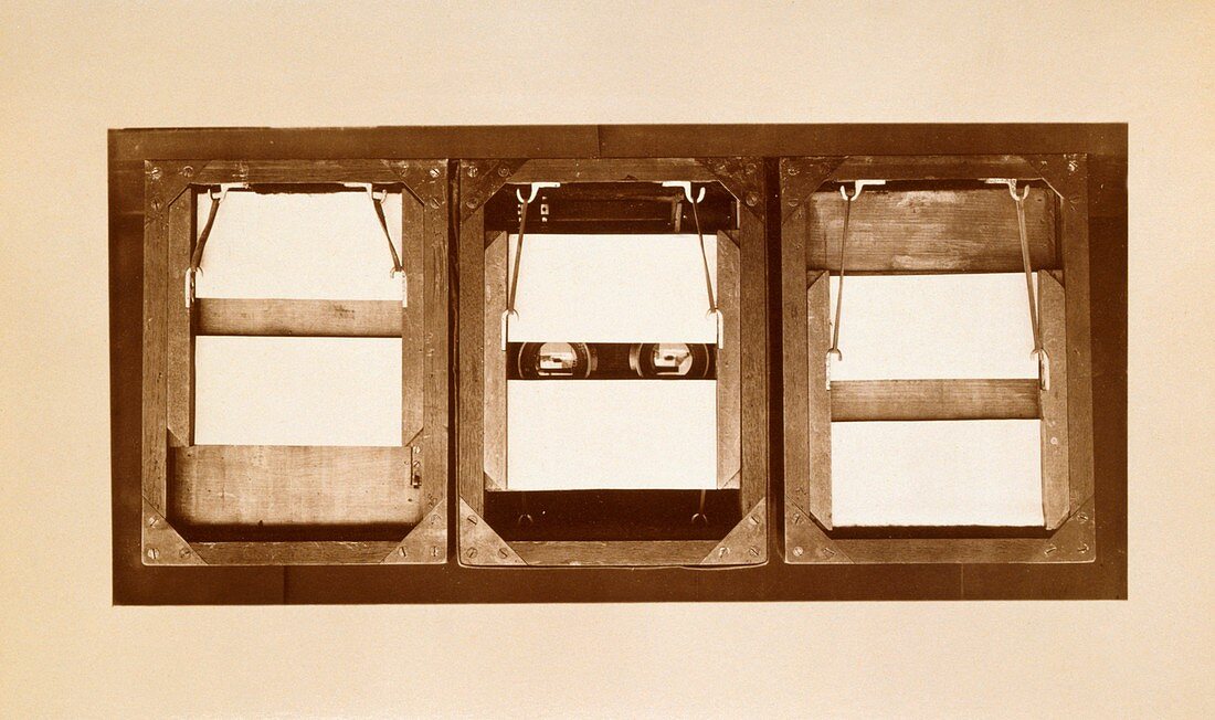 Muybridge motion study shutters,1870s