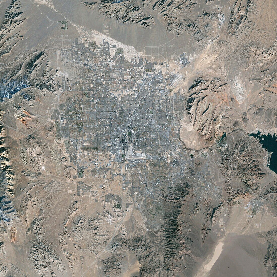 Las Vegas,satellite image,2009