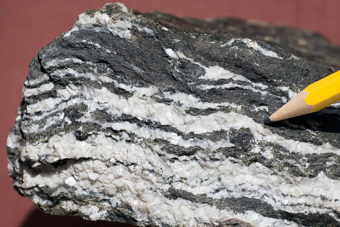 Magnetite and calcite