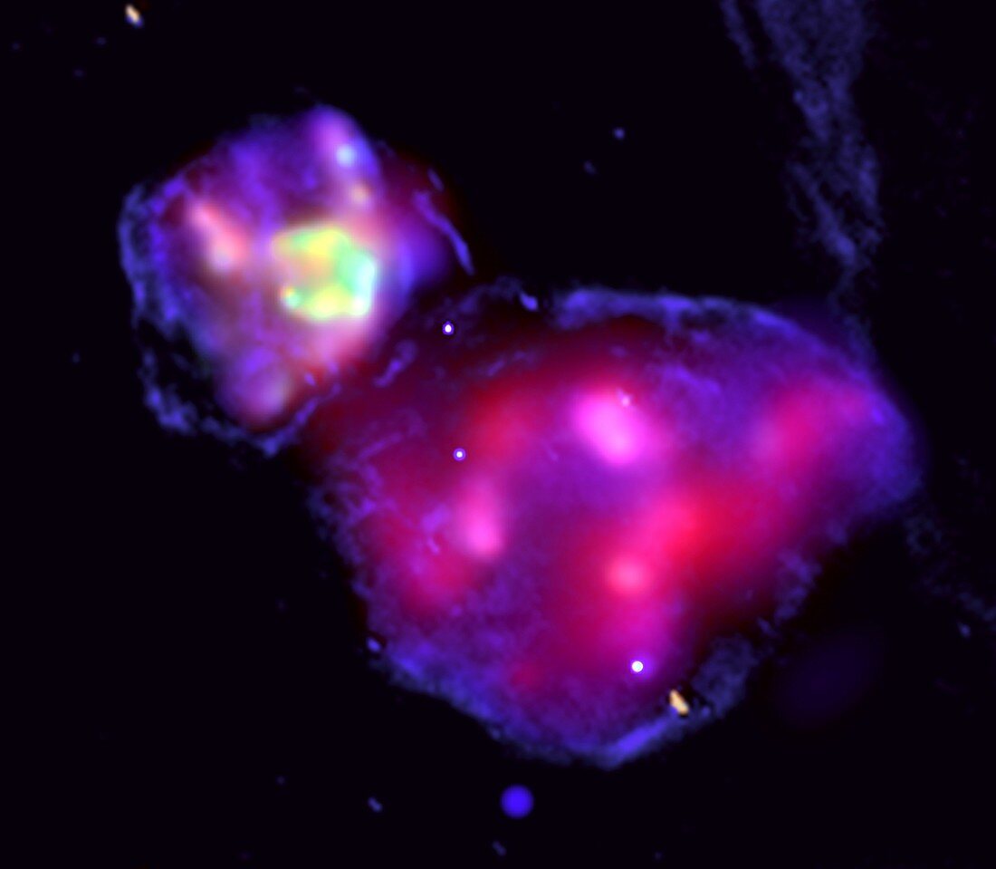 Double supernova remnant,X-ray image