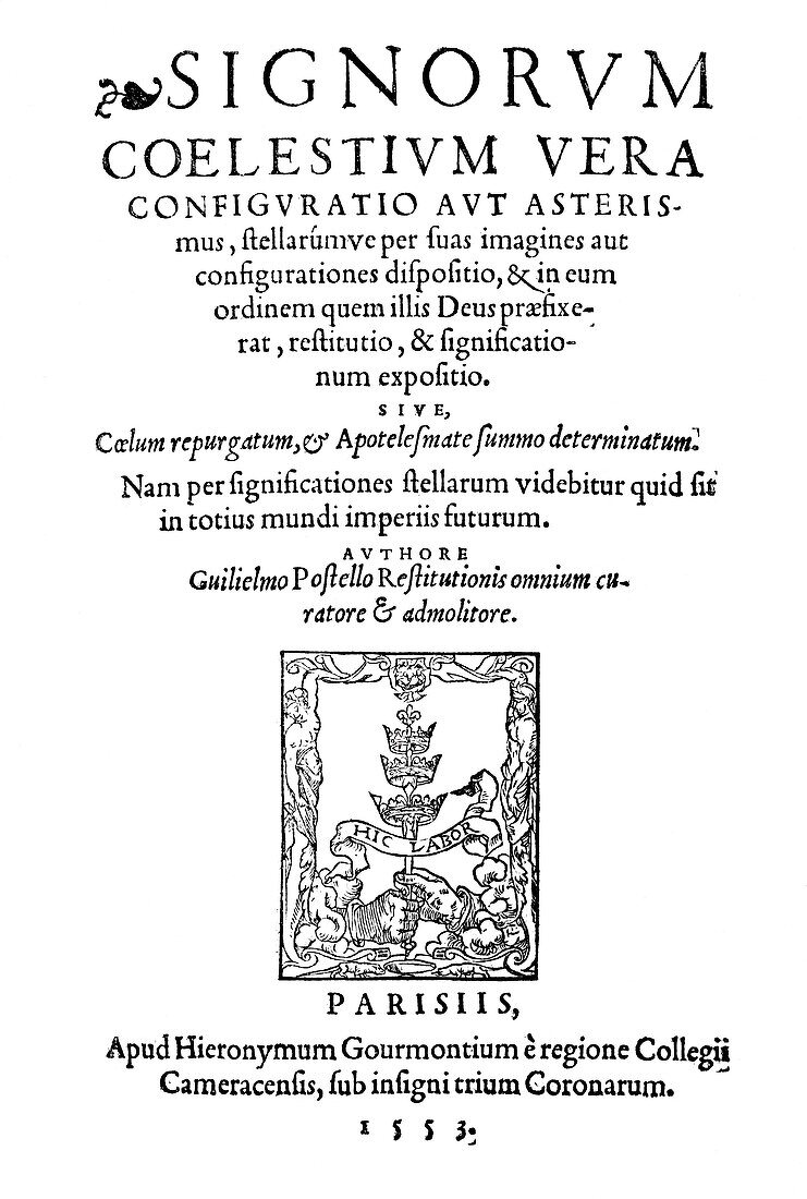Title page of Signorum Coelestium,1553