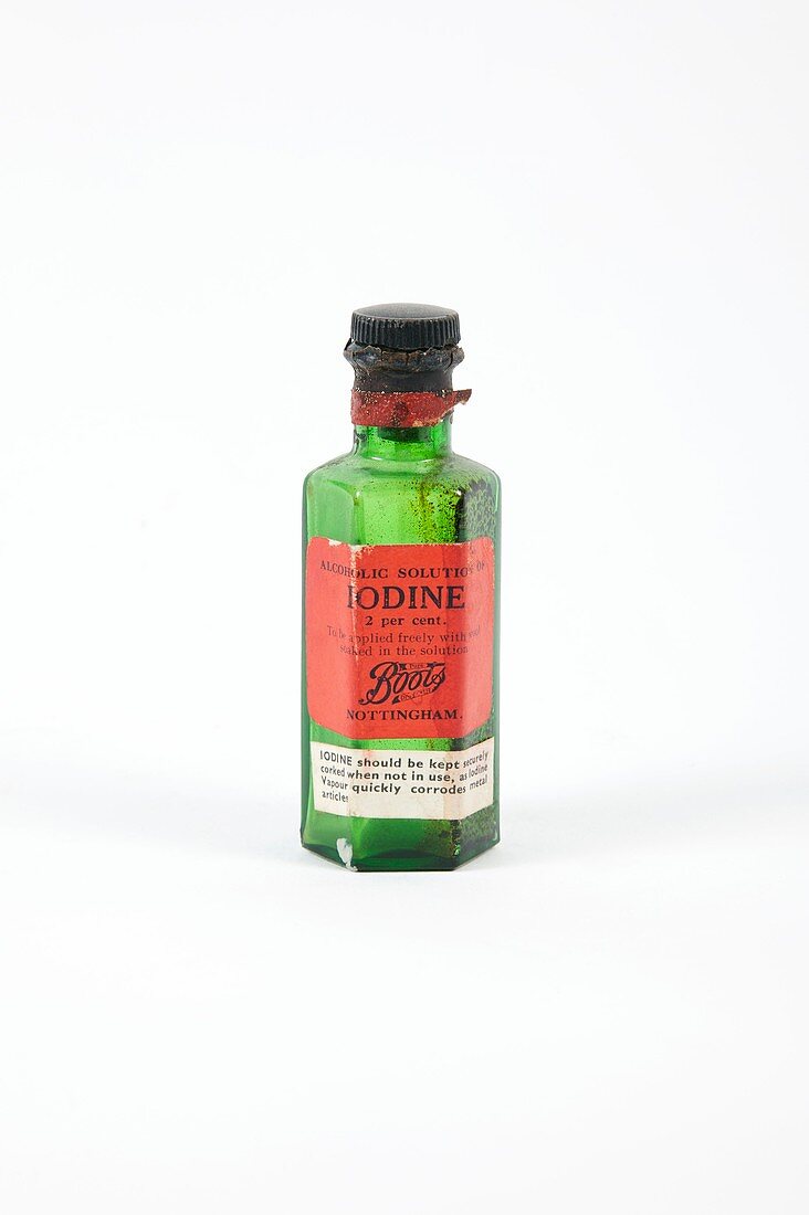 Antique iodine bottle