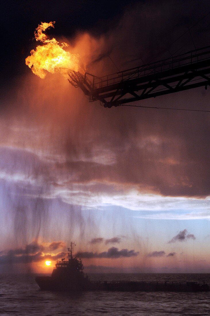 Gulf of Mexico oil spill flaring,2010