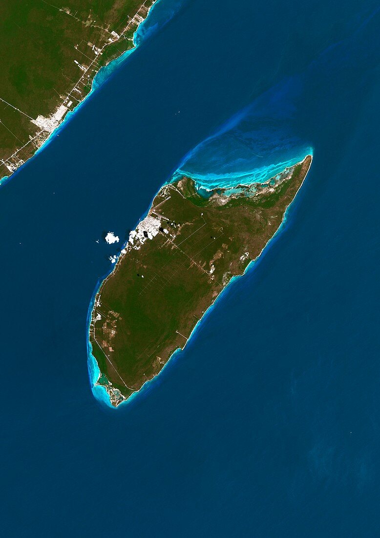 Cozumel,Mexico,satellite image