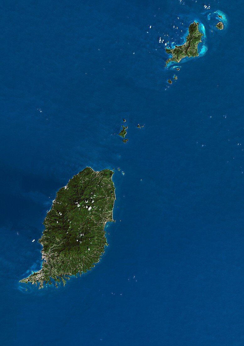 Grenada,Caribbean,satellite image