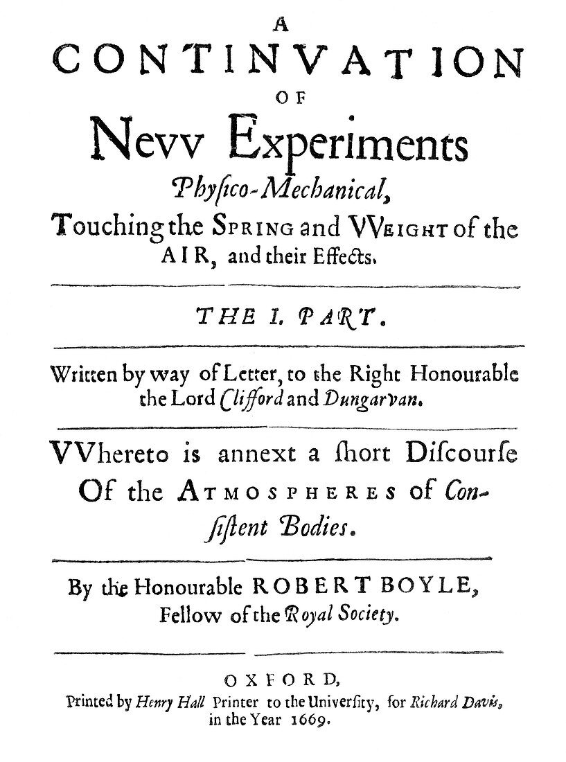 Boyle's New Experiments on Air,1669