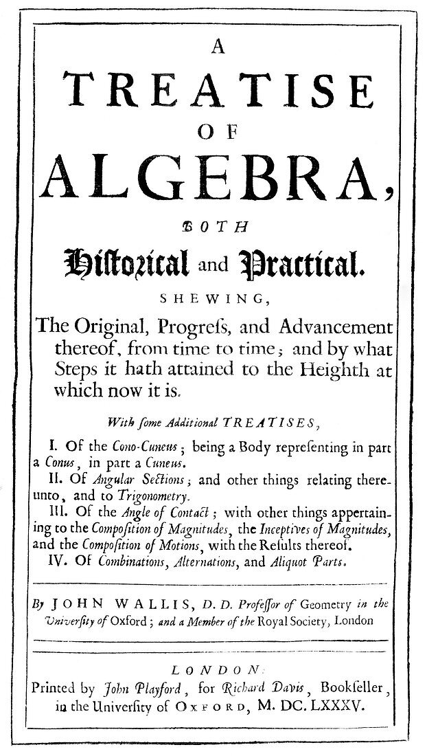 Wallis's Treatise of Algebra,1685