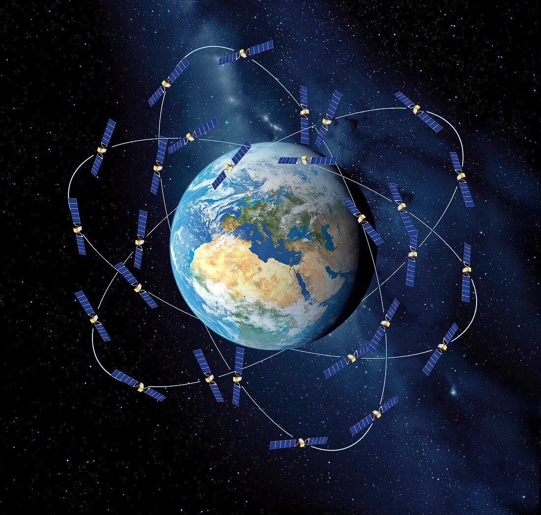 Galileo navigation satellite,artwork
